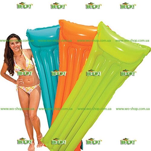 Матрац надувний Intex 59703 3 кольори (салатовий, блакитний, помаранчевий) - інтернет магазин