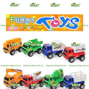 Набір машинок будтехніка Funny Toys 4 шт 9922 A 2 види