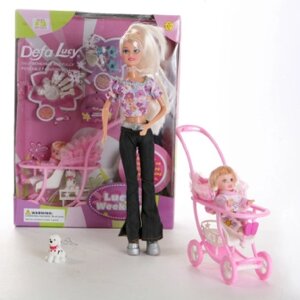 Кукла с коляской Defa 20958 Lucy's weekend (Уикенд Люси)