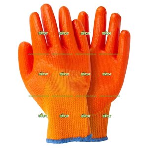 Утоплені в'язані рукавички з частковим покриттям ПВХ (P10 (помаранчеві манжети) (9444411), P9 (двосторонні манжети)