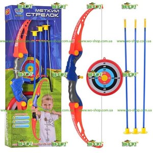 Лук меткий стрелок Limo toy M 0037 стрелы на присосках, мишень