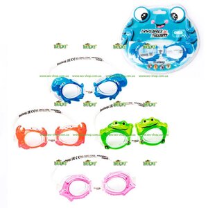Детские очки для плавания BestWay 21047 "Морские животные" (4 вида, 3-6 лет)