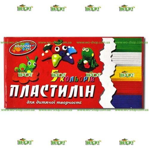 Пластилін  5кольорів ,110гр "Колорит" від компанії Інтернет магазин «Во!» www. wo-shop. com. ua - фото 1