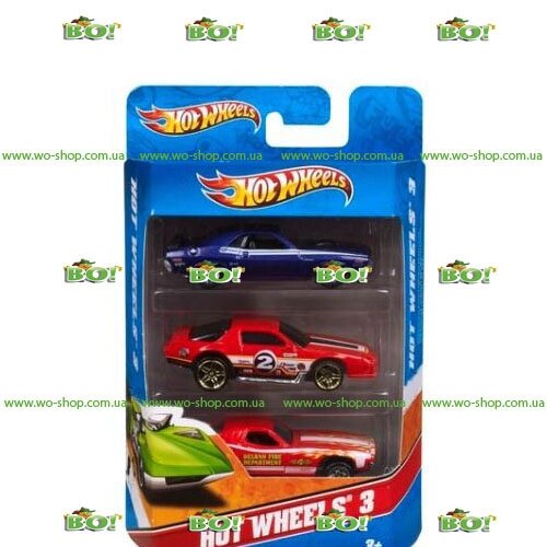 Подарунковий набір з 3 автомобілів Hot Wheels K5904 (більше 10 видів) від компанії Інтернет магазин «Во!» www. wo-shop. com. ua - фото 1