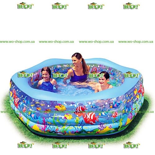 Семейный надувной бассейн Intex, 56493 "Океанский риф" с надувным дном ##от компании## Интернет магазин «Во!»                    www. wo-shop. com. ua - ##фото## 1