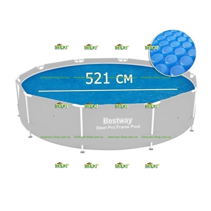 Солярний тент BestWay 58173 для круглого басейну 549 см з ефектом антіохлажденіе від компанії Інтернет магазин «Во!» www. wo-shop. com. ua - фото 1
