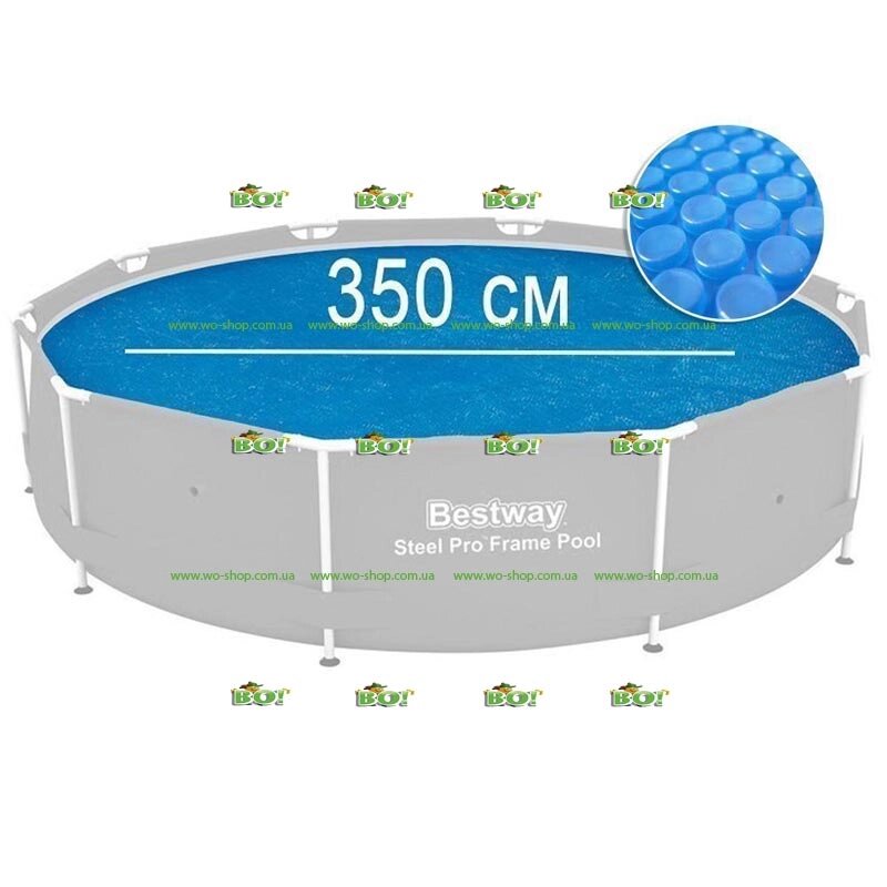 Солярний тент BestWay 58242 для круглого басейну 366 см з ефектом антіохлажденіе від компанії Інтернет магазин «Во!» www. wo-shop. com. ua - фото 1