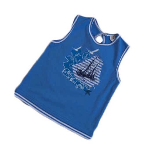 T -сорочка для дівчини синя з човном tm bambi (р. 104, 116) від компанії Інтернет магазин «Во!» www. wo-shop. com. ua - фото 1