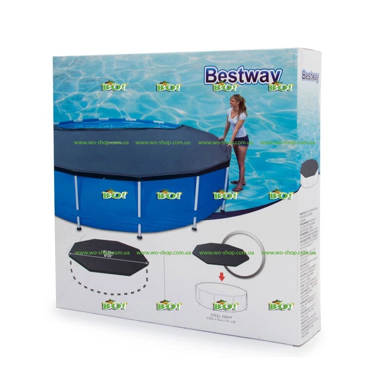 Тент Bestway 58037 для каркасного круглого басейну 366 см від компанії Інтернет магазин «Во!» www. wo-shop. com. ua - фото 1
