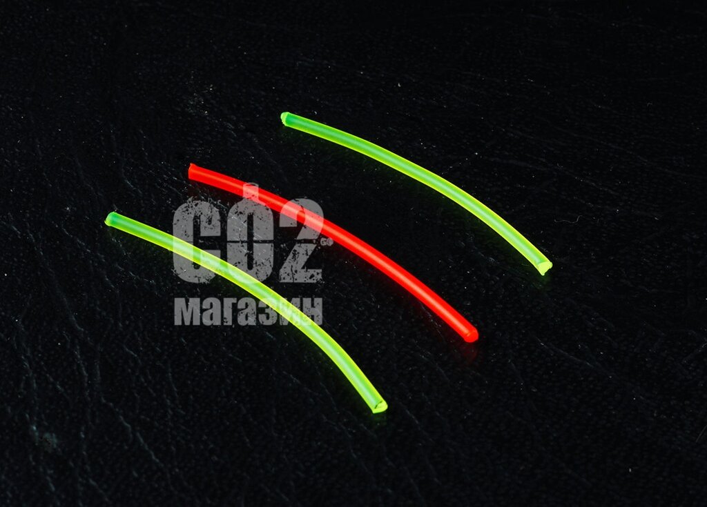 Фібергласові нитки для прицільних планок і мушок (червоний 1 мм + зелений 1,5 мм х 2 шт) від компанії CO2 магазин - фото 1