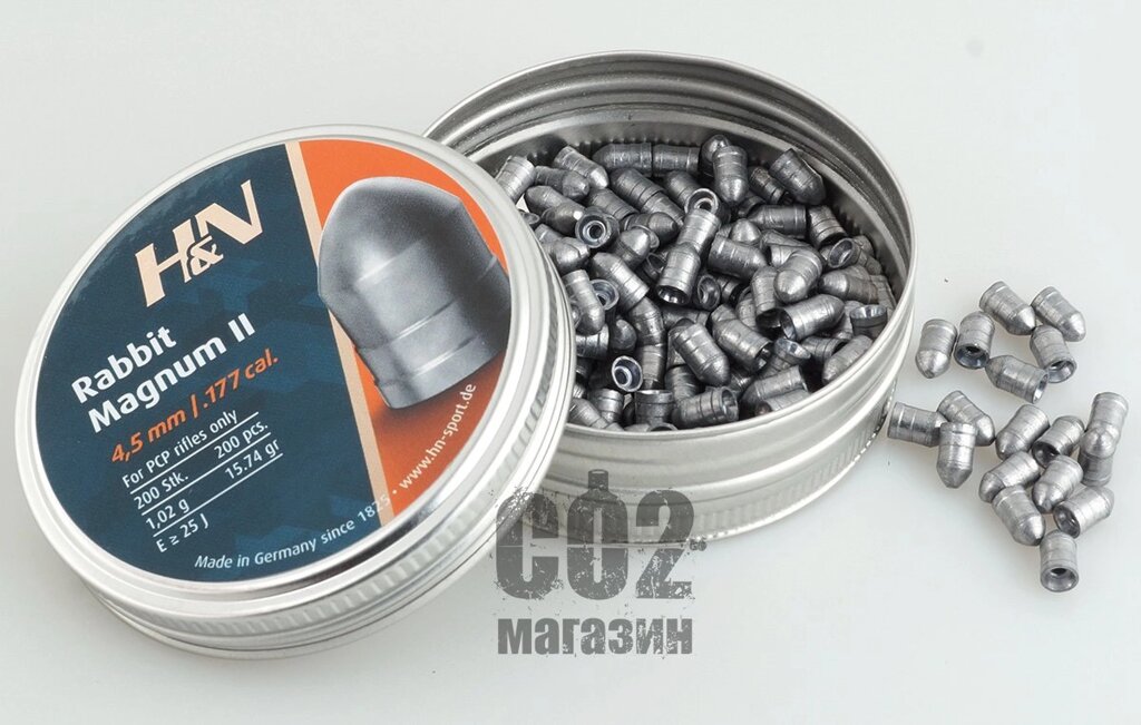 Кулі H & N Rabbit Magnum II (1.02г, 200 шт) від компанії CO2 магазин - фото 1