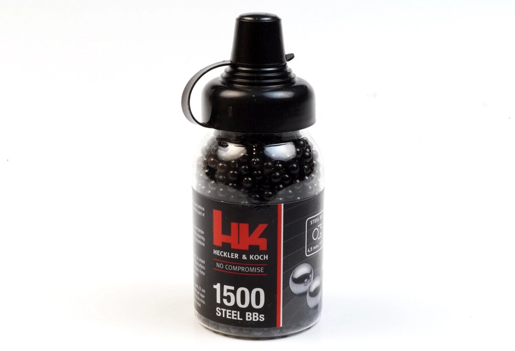 Кульки Umarex Heckler & Koch Quality Steel BBs 4.5 мм 1500 шт Black від компанії CO2 магазин - фото 1