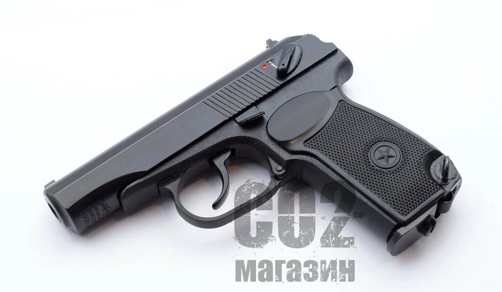 Пневматичний пістолет MP-654К (32 серія, чорна рукоять) від компанії CO2 магазин - фото 1