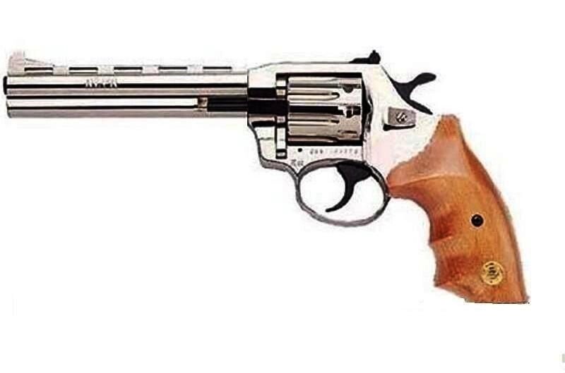 Револьвер ALFA 461, нікель, дерев'яна рукоятка від компанії CO2 магазин - фото 1
