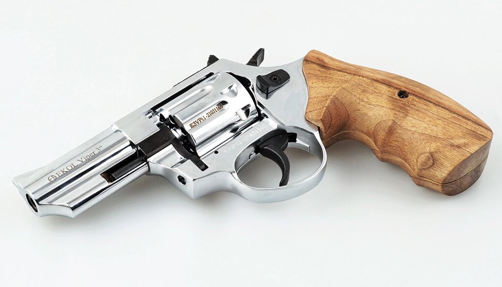 Револьвер Ekol Viper 3″ Chrome/Бук ##от компании## CO2 магазин - ##фото## 1