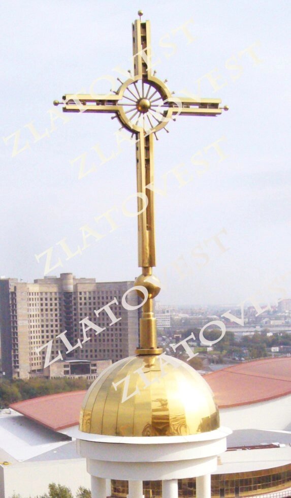 Хрест для церкви "під золото", нітрид титану від компанії Златовест, ТОВ - фото 1