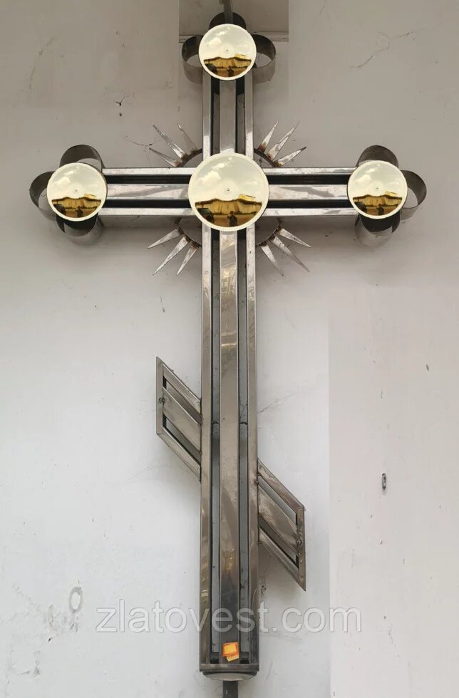 Хрест металевий 1,5 м, не стандарт! , нержавіюча сталь від компанії Златовест, ТОВ - фото 1
