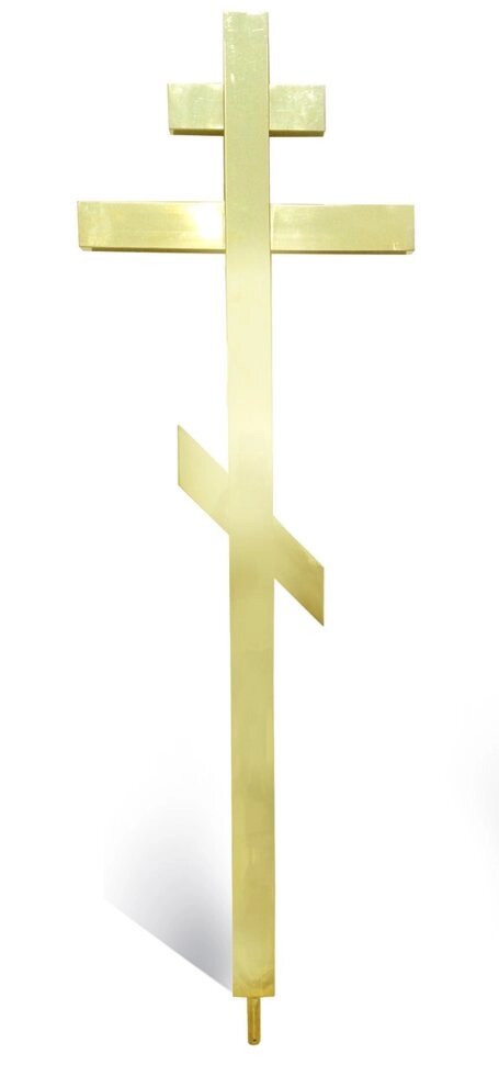 Хрест надгробний висота 1м, "під золото" від компанії Златовест, ТОВ - фото 1