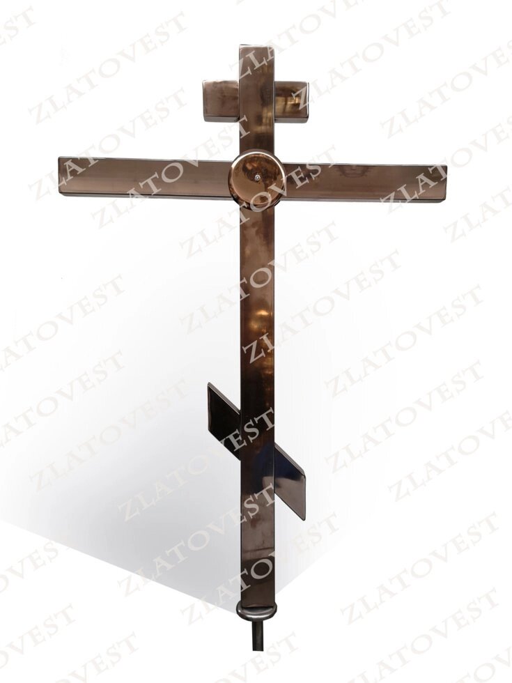 Хрест накупольний, мідний 80 см від компанії Златовест, ТОВ - фото 1