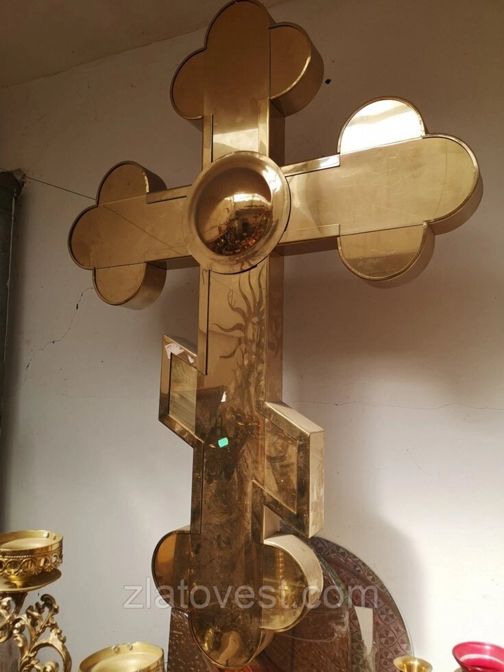 Хрест настінний суцільний, 1,6 м від компанії Златовест, ТОВ - фото 1