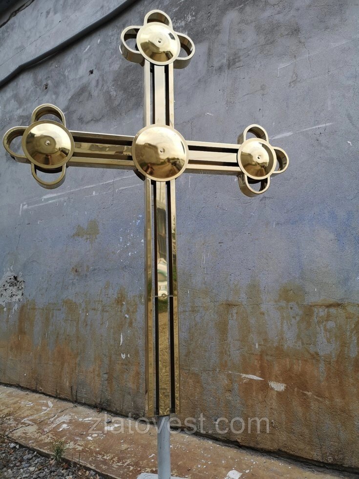 Хрест продувається 4-х кінцевий, 1 м, нітрид титану від компанії Златовест, ТОВ - фото 1
