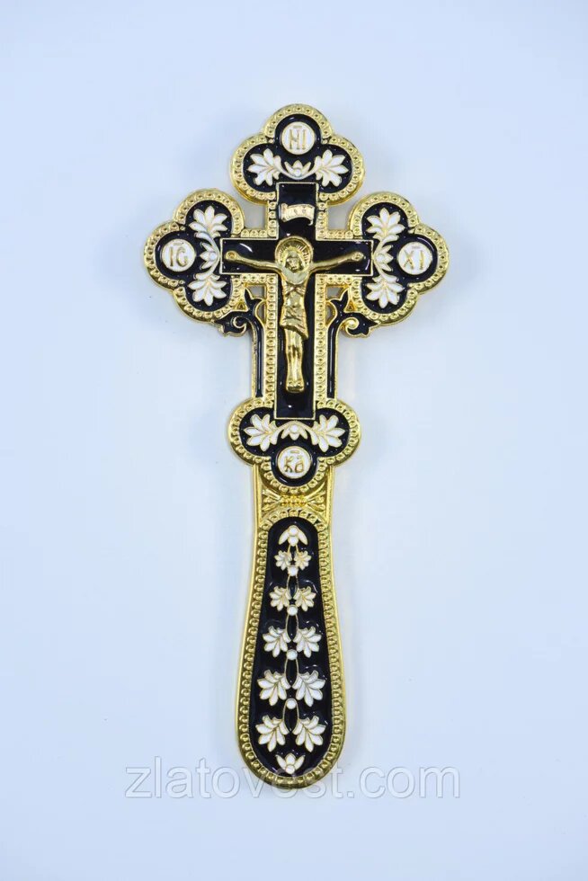 Хрест требного, золото і чорна емаль від компанії Златовест, ТОВ - фото 1