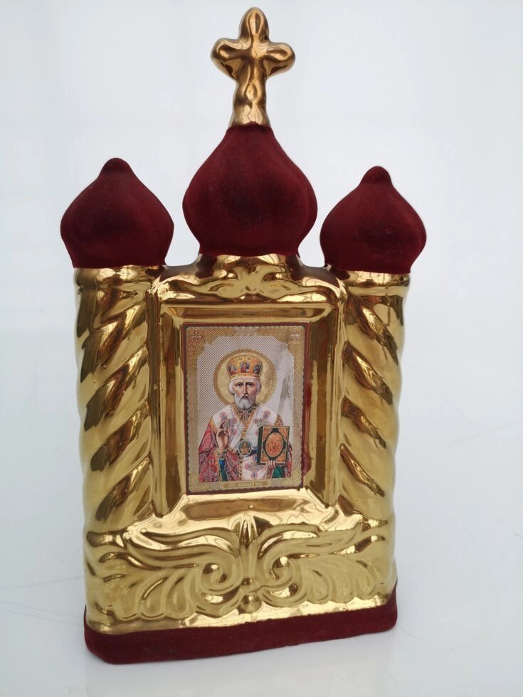 Ікона в золотий керамічної рамці з куполами, в асортименті від компанії Златовест, ТОВ - фото 1