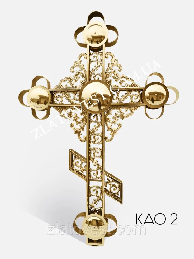 Крест для церкви, ажурный сложный с декором 1,8 м ##от компании## Златовест, ООО - ##фото## 1