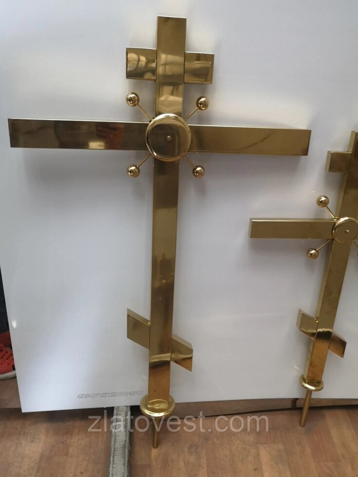 Крест купольный 80 см с шариками-декором , для церкви ##от компании## Златовест, ООО - ##фото## 1