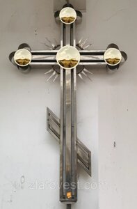 Хрест металевий 1,5 м, не стандарт! нержавіюча сталь