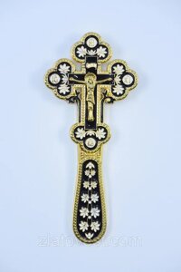 Хрест требного, золото і чорна емаль
