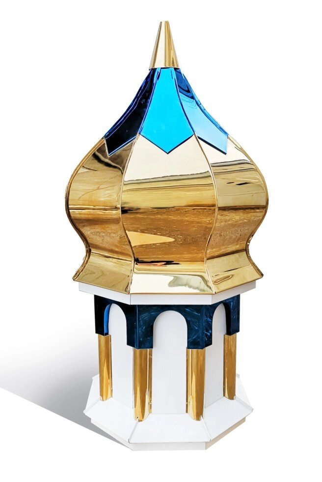Купол нітрид титану для церкви, з синіми арками і "краватками" від компанії Златовест, ТОВ - фото 1