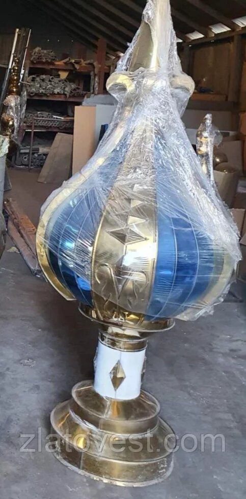 Купол витягнутий синьо-золотий 1.2м від компанії Златовест, ТОВ - фото 1