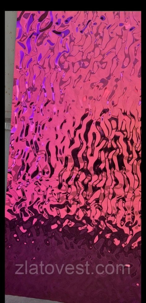 Нержавіюча сталь, тиснення "Хвиля" колір маджента, покриття нітрид титану від компанії Златовест, ТОВ - фото 1
