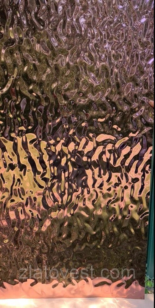 Нержавіюча сталь з тисненням "Хвиля" під мідь від компанії Златовест, ТОВ - фото 1