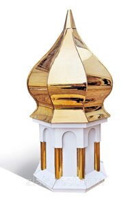 Купол для церкви "золотой" 50 см с белым барабаном в Киеве от компании Златовест, ООО