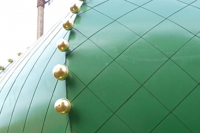 Купол церковний металевий з покриттям нітрид титану під золото, під мідь, зеленого, синього та інших кольорів - інтернет магазин