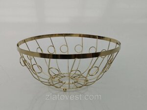 Фруктовниця, металевий золотого кольору