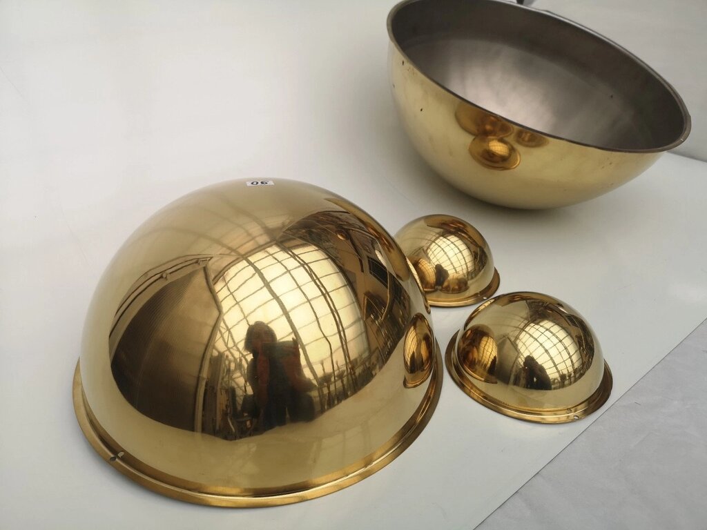 Півсфера металева, "під золото" диметр 125 мм від компанії Златовест, ТОВ - фото 1