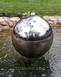 Куля фонтан, з нержавіючої сталі 1м діаметр