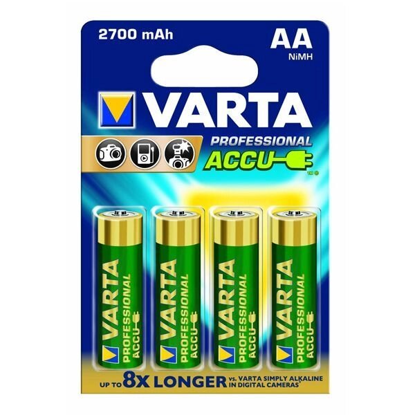 Батарейка акумуляторна VARTA, 4 pack (AA, NiMH, 2700 mAh, 1.2V) (05706301404) від компанії Приватне підприємство "Кваліор" - фото 1