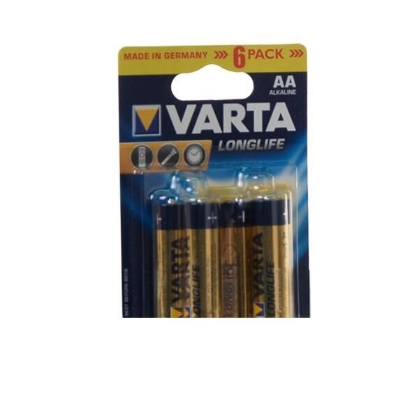 Батарейка VARTA AA Longlife, 6шт Alkaline (04106101436) від компанії Приватне підприємство "Кваліор" - фото 1