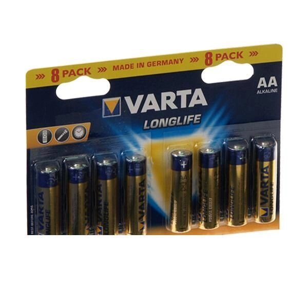 Батарейка VARTA AA Longlife, 8шт Alkaline (04106101418) від компанії Приватне підприємство "Кваліор" - фото 1