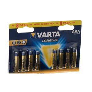 Батарейка VARTA AAA Longlife, 8шт Alkaline (04103101418)