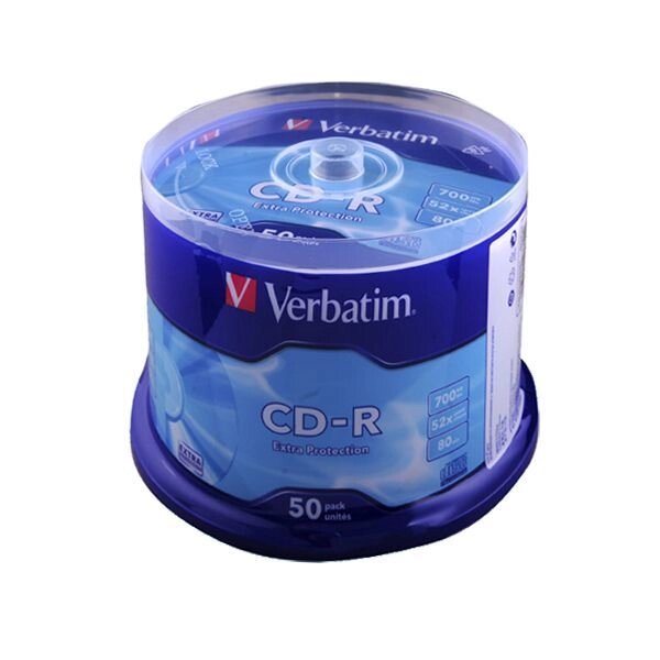 CD-R Verbatim 700 MB / 80 min 52x Extra (50 pcs Cake Box, 43351) від компанії Приватне підприємство "Кваліор" - фото 1