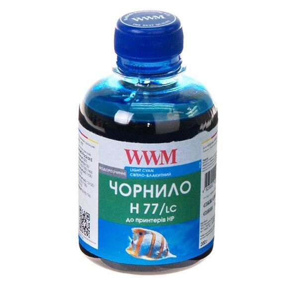 Чорнило Чорнило Ink (200 г) HP C8719 / С8721 / С5016 (Light Cyan) H77 / LC від компанії Приватне підприємство "Кваліор" - фото 1