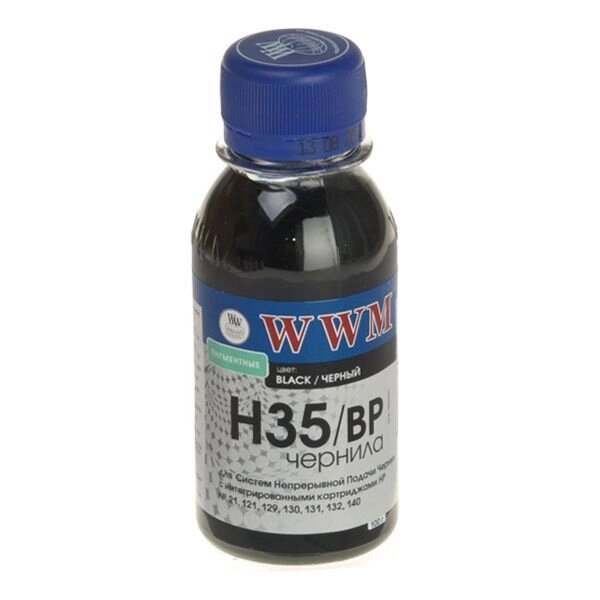 Чорнило Ink (100 г) HP 21/121/129/130/131/132/140 (Black Pigment) H35 / BP від компанії Приватне підприємство "Кваліор" - фото 1