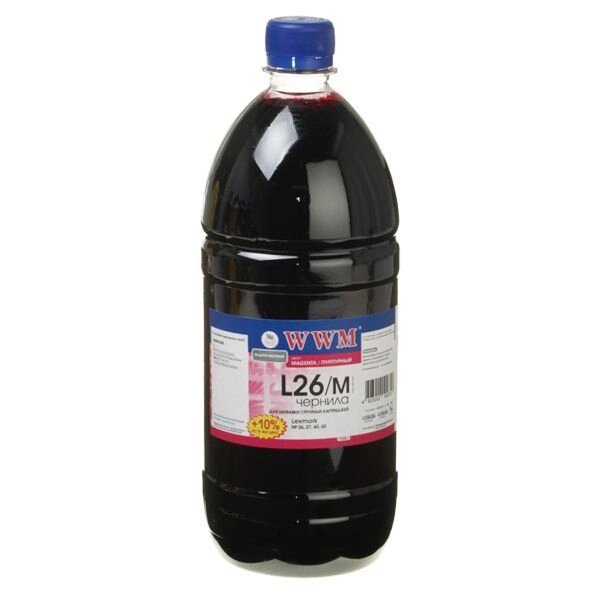 Чорнило Ink (1100 г) Lexmark 10N0026 / 10N0227 (Magenta) L26 / M від компанії Приватне підприємство "Кваліор" - фото 1