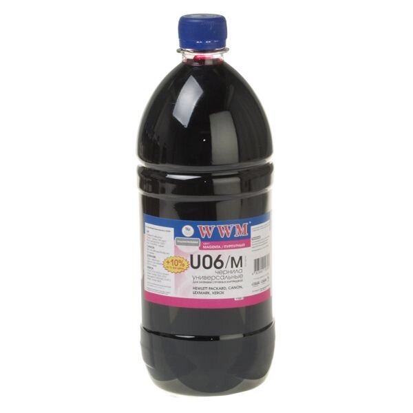 Чорнило Ink (1100 г) Universal Canon / HP / Lexmark / Xerox (Magenta) U06 / M від компанії Приватне підприємство "Кваліор" - фото 1