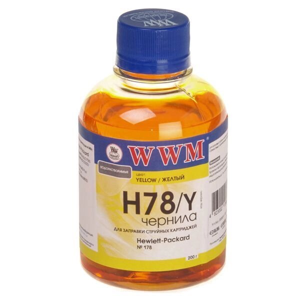 Чорнило Ink (200 г) HP CB316HE / 321HE (Yellow) H78 / Y від компанії Приватне підприємство "Кваліор" - фото 1